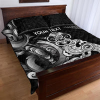 Personalised New Zealand Potae Pango Cricket Quilt Bed Set Special Maori Hei Tiki Tribal Tattoo LT9 - Polynesian Pride