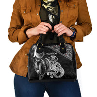 Personalised New Zealand Potae Pango Cricket Shoulder Handbag Special Maori Hei Tiki Tribal Tattoo LT9 - Polynesian Pride
