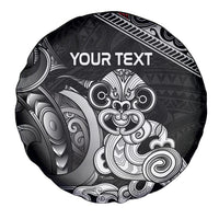 Personalised New Zealand Potae Pango Cricket Spare Tire Cover Special Maori Hei Tiki Tribal Tattoo LT9 - Polynesian Pride