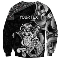 Personalised New Zealand Potae Pango Cricket Sweatshirt Special Maori Hei Tiki Tribal Tattoo LT9 - Polynesian Pride