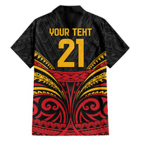 Custom Papua New Guinea Cricket Family Matching Tank Maxi Dress and Hawaiian Shirt PNG Emblem Mix Polyneisan Pattern LT9 - Polynesian Pride
