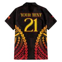 Custom Papua New Guinea Cricket Family Matching Long Sleeve Bodycon Dress and Hawaiian Shirt Go Barramundis LT9 - Polynesian Pride