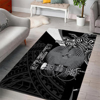 Custom Papua New Guinea Cricket Area Rug Tribal Bird of Paradise Tattoo LT9 - Polynesian Pride
