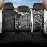 Custom Papua New Guinea Cricket Back Car Seat Cover Tribal Bird of Paradise Tattoo LT9 One Size Black - Polynesian Pride