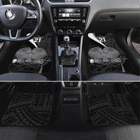 Custom Papua New Guinea Cricket Car Mats Tribal Bird of Paradise Tattoo LT9 Set 4pcs Black - Polynesian Pride