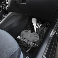 Custom Papua New Guinea Cricket Car Mats Tribal Bird of Paradise Tattoo LT9 - Polynesian Pride