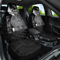 Custom Papua New Guinea Cricket Car Seat Cover Tribal Bird of Paradise Tattoo LT9 One Size Black - Polynesian Pride