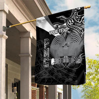 Custom Papua New Guinea Cricket Garden Flag Tribal Bird of Paradise Tattoo LT9 House Flag Black - Polynesian Pride