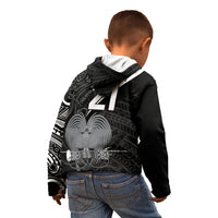 Custom Papua New Guinea Cricket Kid Hoodie Tribal Bird of Paradise Tattoo LT9 - Polynesian Pride