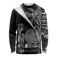 Custom Papua New Guinea Cricket Long Sleeve Shirt Tribal Bird of Paradise Tattoo LT9 Unisex Black - Polynesian Pride