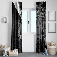 Custom Papua New Guinea Cricket Window Curtain Tribal Bird of Paradise Tattoo LT9 - Polynesian Pride
