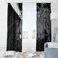 Custom Papua New Guinea Cricket Window Curtain Tribal Bird of Paradise Tattoo LT9 - Polynesian Pride