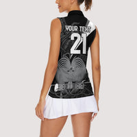 Custom Papua New Guinea Cricket Women Sleeveless Polo Shirt Tribal Bird of Paradise Tattoo LT9 - Polynesian Pride