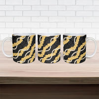 Aloha Melemele Hibiscus Pikake Lei Ceramic Mug Hawaiian Quilt Pattern
