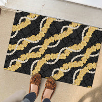Aloha Melemele Hibiscus Pikake Lei Rubber Doormat Hawaiian Quilt Pattern