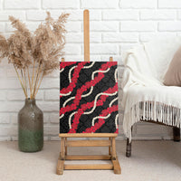 Aloha Ula'ula Hibiscus Pikake Lei Canvas Wall Art Hawaiian Quilt Pattern