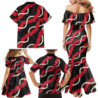 Aloha Ula'ula Hibiscus Pikake Lei Family Matching Mermaid Dress and Hawaiian Shirt Hawaiian Quilt Pattern LT9 - Polynesian Pride