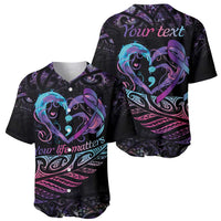 Personalised Your Life Matters Baseball Jersey Suicide Prevention Awareness Semicolon Heart