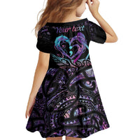 Personalised Your Life Matters Family Matching Mermaid Dress and Hawaiian Shirt Suicide Prevention Awareness Semicolon Heart LT9 - Polynesian Pride