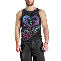 Personalised Your Life Matters Men Tank Top Suicide Prevention Awareness Semicolon Heart