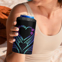 Personalised Your Story Isn't Over 4 in 1 Can Cooler Tumbler Suicide Prevention Awareness Semicolon Heart LT9 - Polynesian Pride