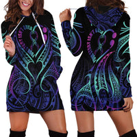 Personalised Your Story Isn't Over Hoodie Dress Suicide Prevention Awareness Semicolon Heart LT9 - Polynesian Pride