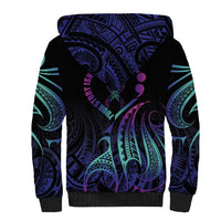 Personalised Your Story Isn't Over Sherpa Hoodie Suicide Prevention Awareness Semicolon Heart LT9 - Polynesian Pride