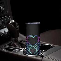 Personalised Your Story Isn't Over Skinny Tumbler Suicide Prevention Awareness Semicolon Heart LT9 - Polynesian Pride