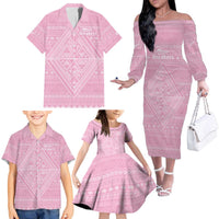 Custom New Zealand Basketball Indigenous Family Matching Off The Shoulder Long Sleeve Dress and Hawaiian Shirt LT9 - Polynesian Pride