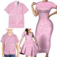 Custom New Zealand Basketball Indigenous Family Matching Short Sleeve Bodycon Dress and Hawaiian Shirt LT9 - Polynesian Pride