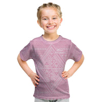 Custom New Zealand Basketball Indigenous Kid T Shirt - Polynesian Pride