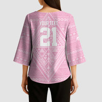 Custom New Zealand Basketball Indigenous Kimono Sleeve Blouse - Polynesian Pride
