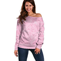 Custom New Zealand Basketball Indigenous Off Shoulder Sweater - Polynesian Pride