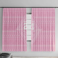 Custom New Zealand Basketball Indigenous Window Curtain - Polynesian Pride