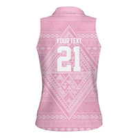 Custom New Zealand Basketball Indigenous Women Sleeveless Polo Shirt LT9 - Polynesian Pride