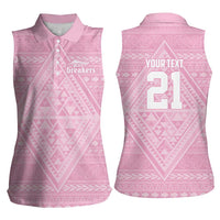 Custom New Zealand Basketball Indigenous Women Sleeveless Polo Shirt LT9 - Polynesian Pride