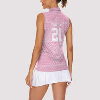 Custom New Zealand Basketball Indigenous Women Sleeveless Polo Shirt LT9 - Polynesian Pride