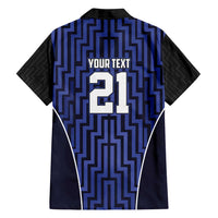 Custom Basketball New Zealand Family Matching Long Sleeve Bodycon Dress and Hawaiian Shirt Blue Maori Ta Moko Indigenous LT9 - Polynesian Pride