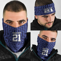 Basketball New Zealand Neck Gaiter Blue Maori Ta Moko Indigenous LT9