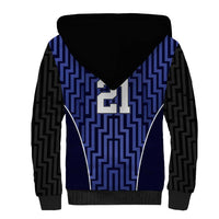 Custom Basketball New Zealand Sherpa Hoodie Blue Maori Ta Moko Indigenous LT9 - Polynesian Pride