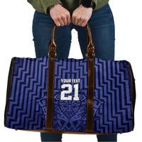Custom Basketball New Zealand Travel Bag Blue Maori Ta Moko Indigenous LT9 Blue - Polynesian Pride