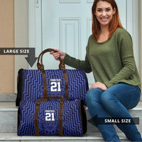 Custom Basketball New Zealand Travel Bag Blue Maori Ta Moko Indigenous LT9 - Polynesian Pride