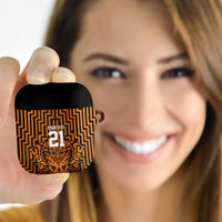 Custom Basketball New Zealand AirPods Case Gold Maori Ta Moko Indigenous LT9 Gold - Polynesian Pride