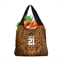 Custom Basketball New Zealand Grocery Bag Gold Maori Ta Moko Indigenous LT9 1-pack One Size Gold - Polynesian Pride