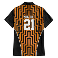 Custom Basketball New Zealand Hawaiian Shirt Gold Maori Ta Moko Indigenous LT9 - Polynesian Pride