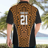 Custom Basketball New Zealand Hawaiian Shirt Gold Maori Ta Moko Indigenous LT9 - Polynesian Pride