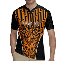 Custom Basketball New Zealand Rugby Jersey Gold Maori Ta Moko Indigenous LT9 - Polynesian Pride