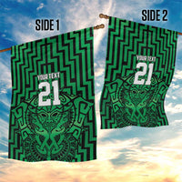 Custom Basketball New Zealand Garden Flag Green Maori Ta Moko Indigenous LT9 - Polynesian Pride