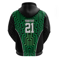 Custom Basketball New Zealand Hoodie Green Maori Ta Moko Indigenous - Polynesian Pride