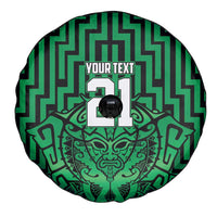 Custom Basketball New Zealand Spare Tire Cover Green Maori Ta Moko Indigenous LT9 - Polynesian Pride